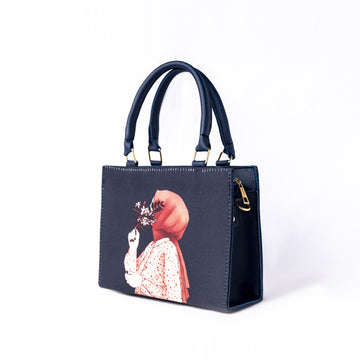 Canvas Tote Bag - Floral Hijab Art