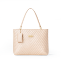 V-Quilted Tote Bag