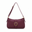 Vegan leather shoulder bag with bamboo buckle detail and gold hardware