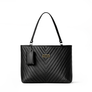 V-Quilted  Tote Bag