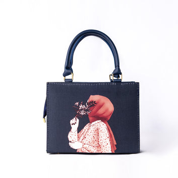 Canvas Tote Bag - Floral Hijab Art