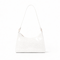 Croc-Embossed Baguette Bag