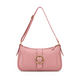 Vegan leather shoulder bag with bamboo buckle detail and gold hardware