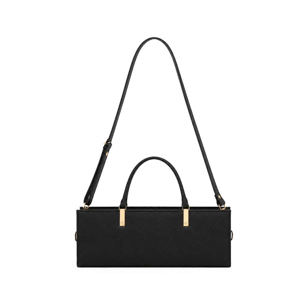 Grained Leather Box Bag