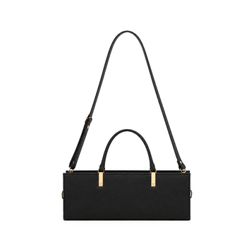 Grained Leather Box Bag