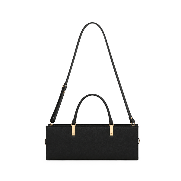 Grained Leather Box Bag