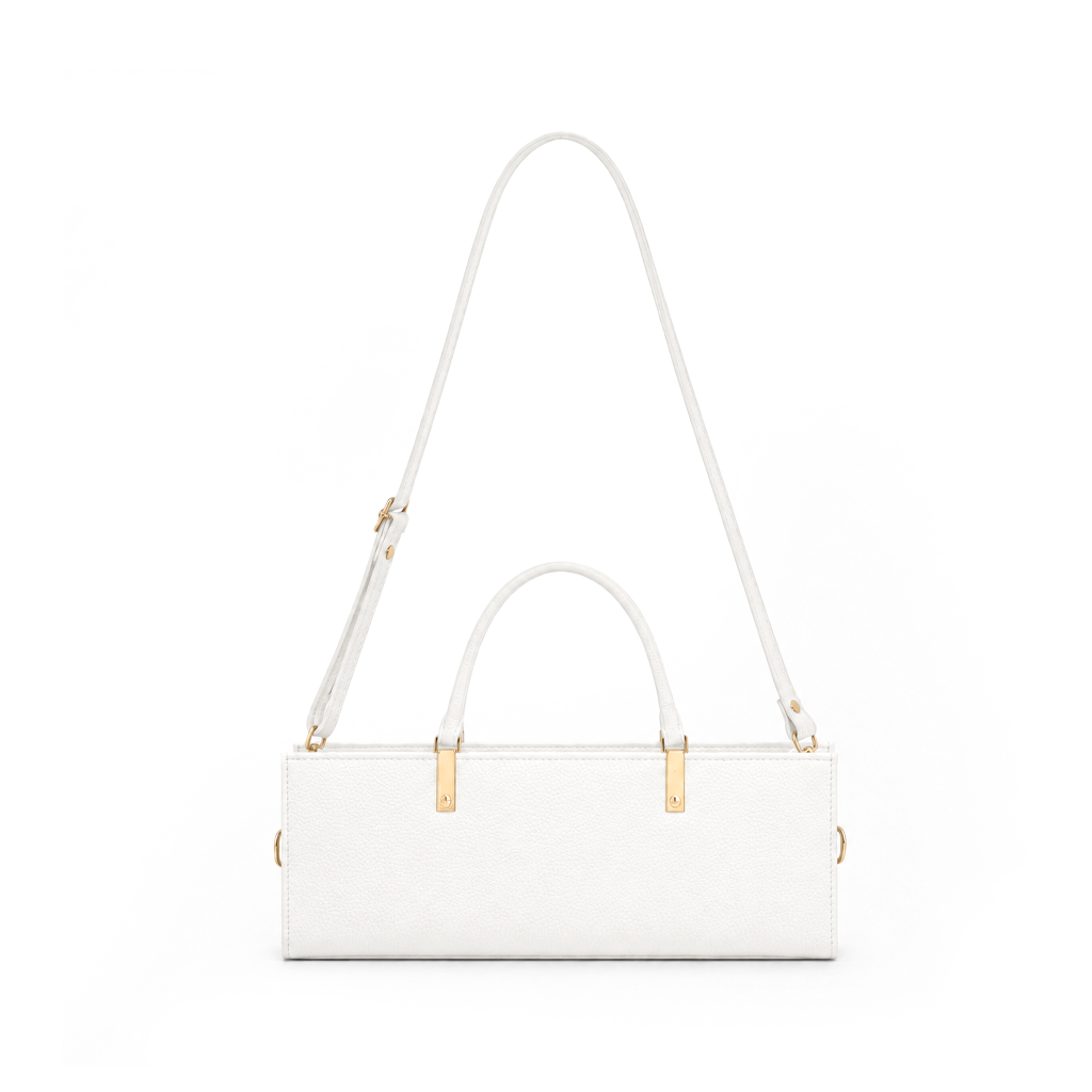 Grained Leather Box Bag