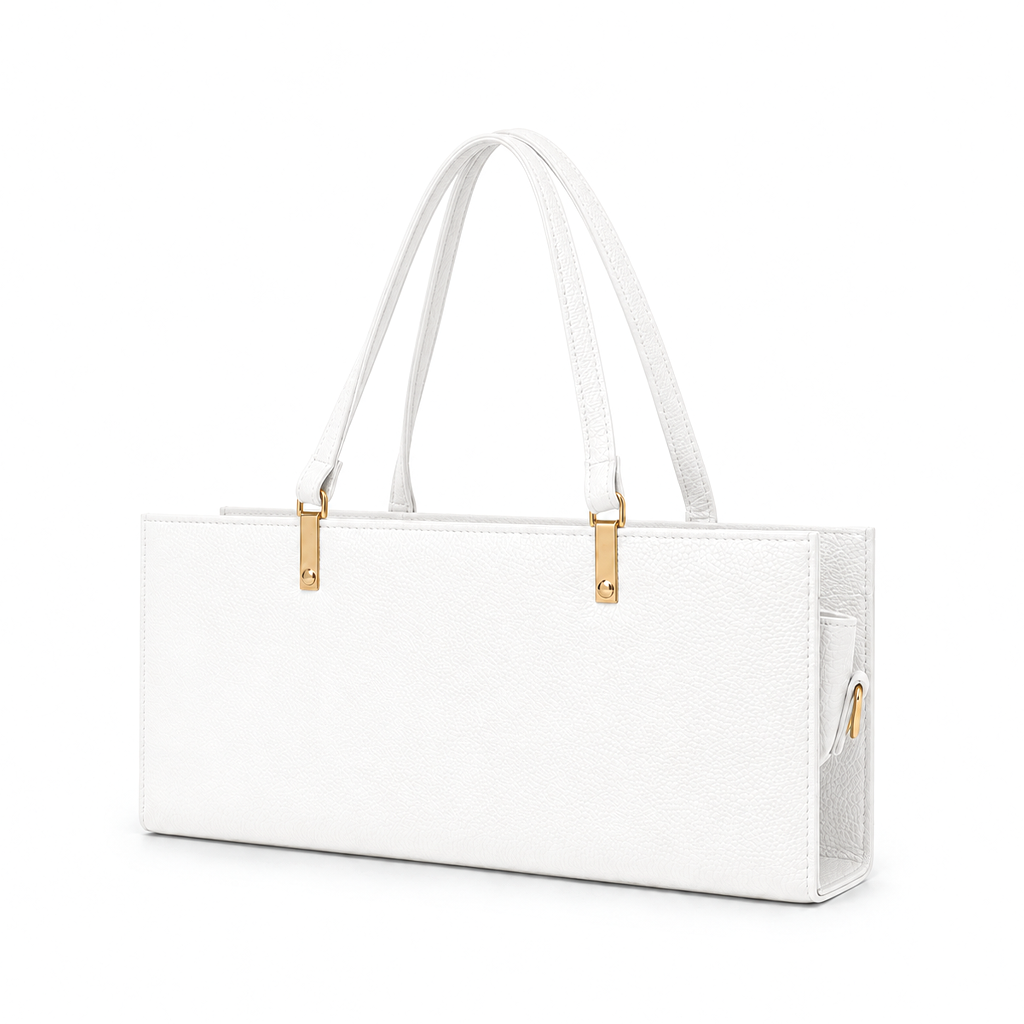Grained Leather Box Bag