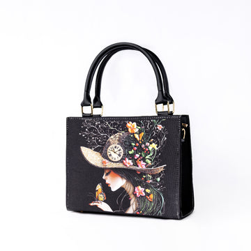 Canvas Tote Bag - Floral Hijab Art