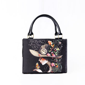 Canvas Tote Bag - Floral Hijab Art
