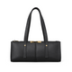 Bagcio Riva Shoulder Bag in red, front view with twin long handles, top zip closure and gold-tone detailing.