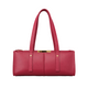 Bagcio Riva Shoulder Bag in red, front view with twin long handles, top zip closure and gold-tone detailing.