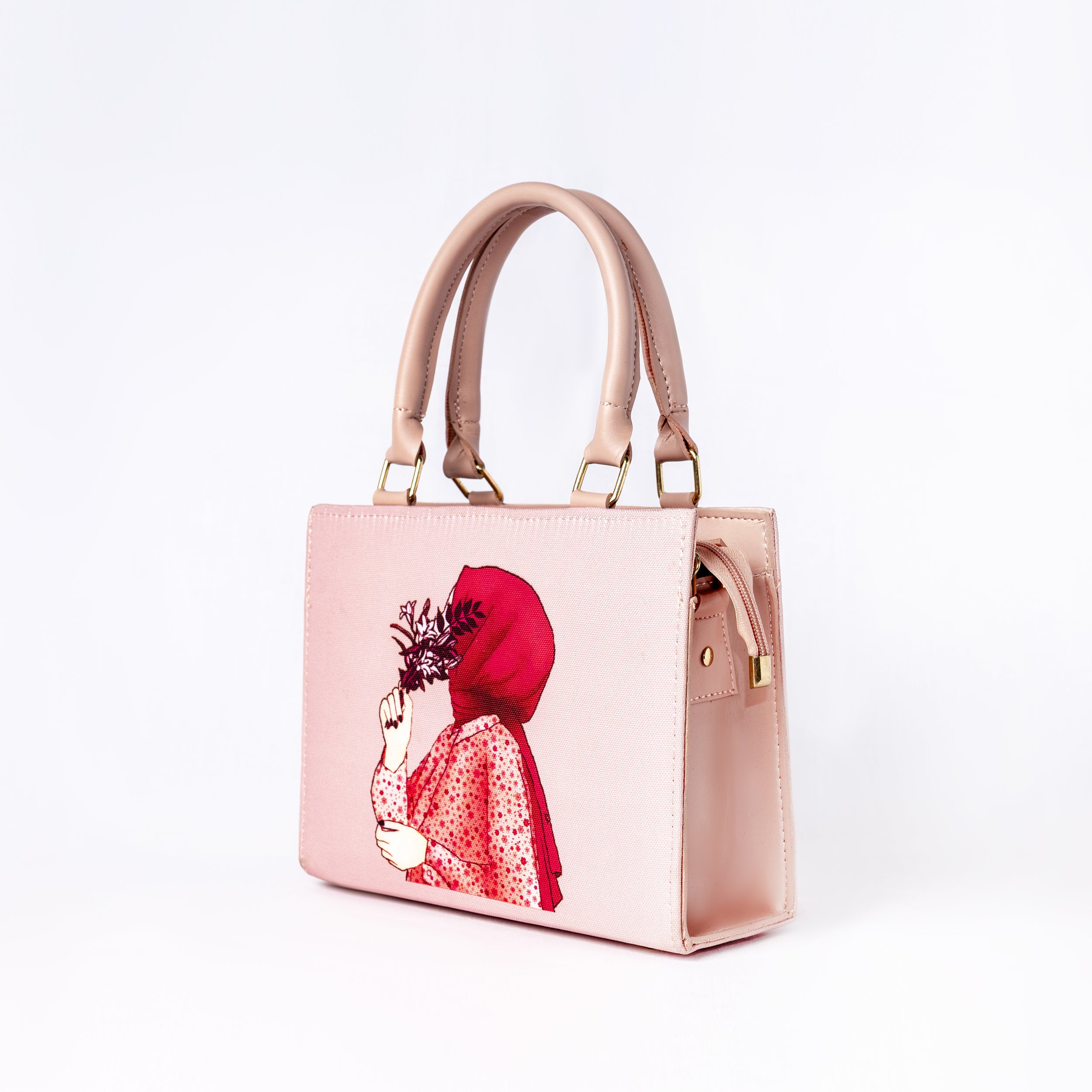 Canvas Tote Bag - Floral Hijab Art Secondary image