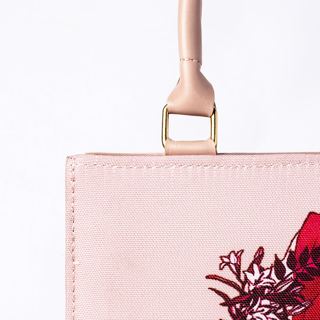 Canvas Tote Bag - Floral Hijab Art
