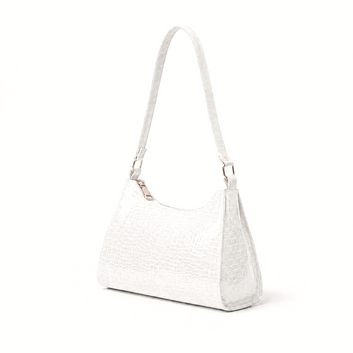 Croc-Embossed Baguette Bag