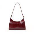 Croc-Embossed Baguette Bag
