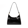 Croc-Embossed Baguette Bag