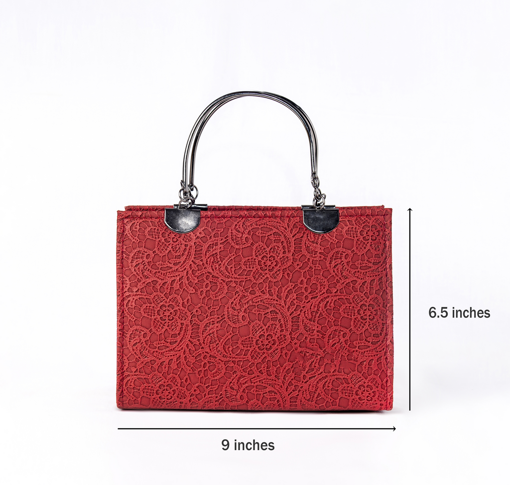 Lace Textured Handbag