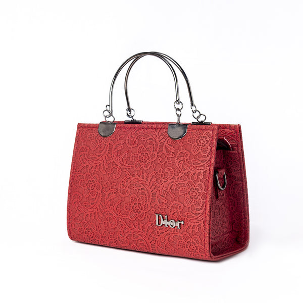 Lace Textured Handbag
