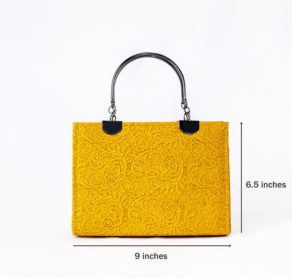 Lace Textured Handbag