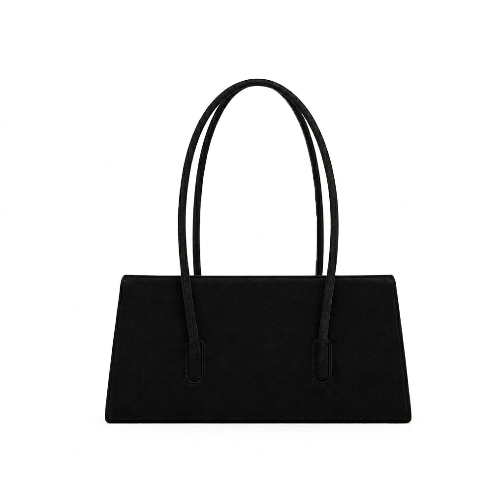 Suede Trapezoid Tote