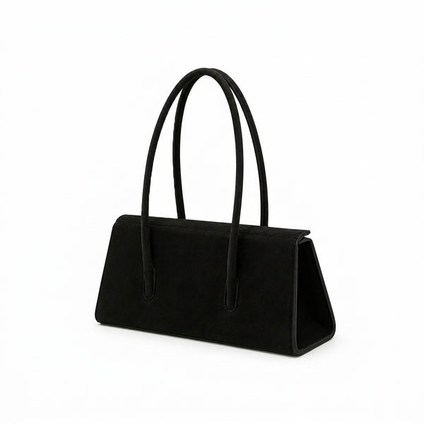 Suede Trapezoid Tote