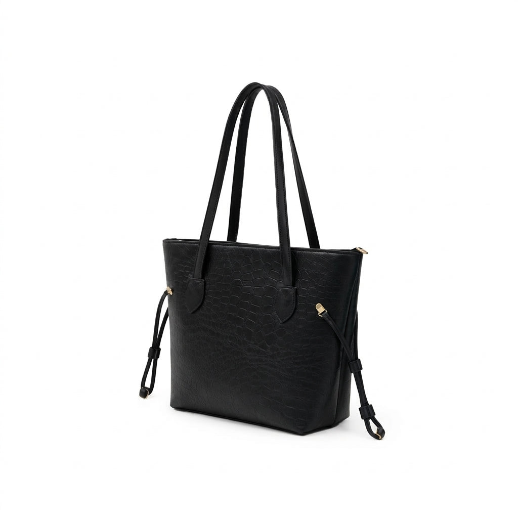Croc-Embossed Tote Bag