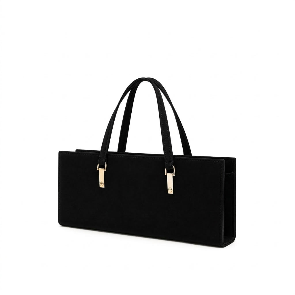 Grained Leather Box Bag