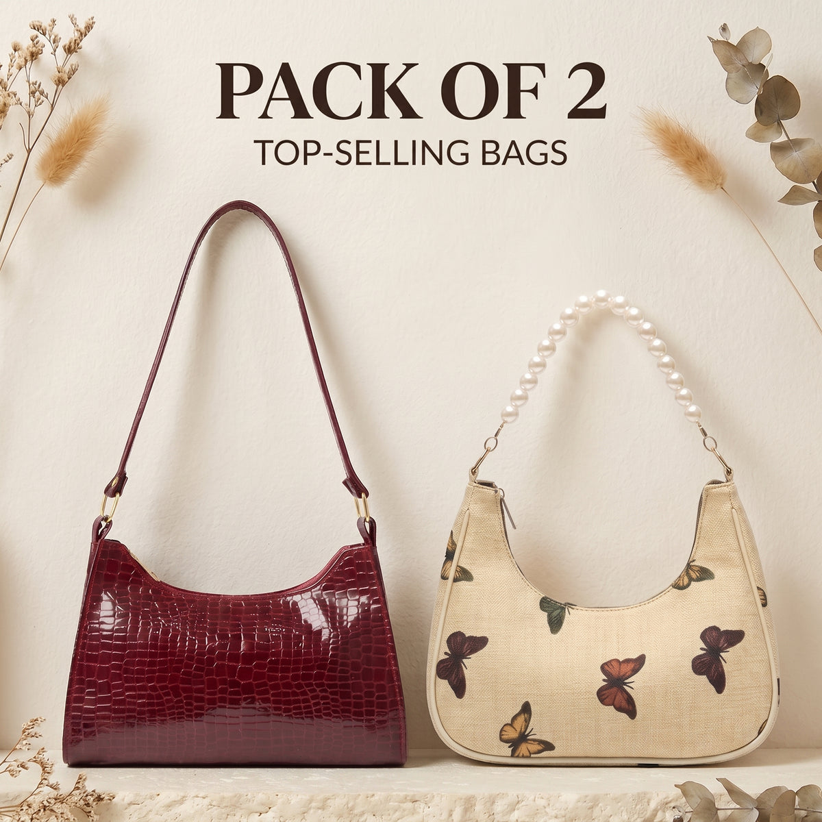Bagcio Pack of 2 Deal 1 – Two Stylish Women's Handbags Combo Main image